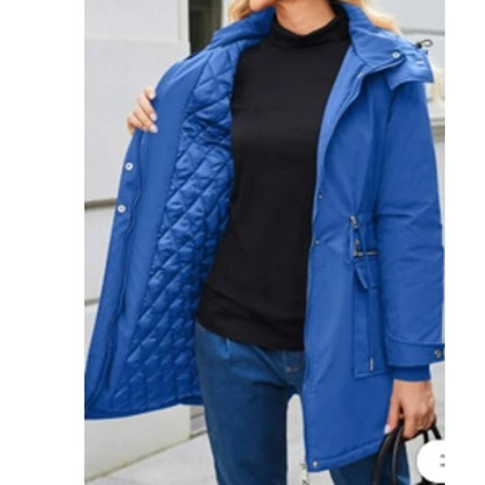 BRAND NEW ~ Maternity 3-in-1 Royal Blue Winter Puffer Coat ~ MEDIUM - Picture 3 of 6